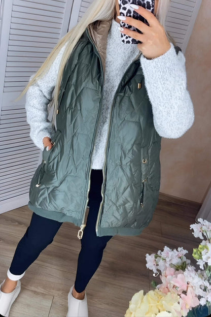 Women's Hooded Sleeveless Jacket