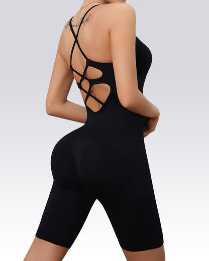 Seamless Jumpsuit With Hip Lift and Breast Pads