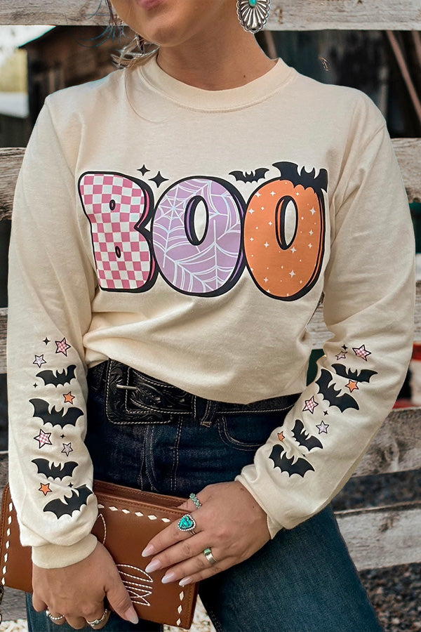 Casual Boo Long Sleeve Sweatshirt