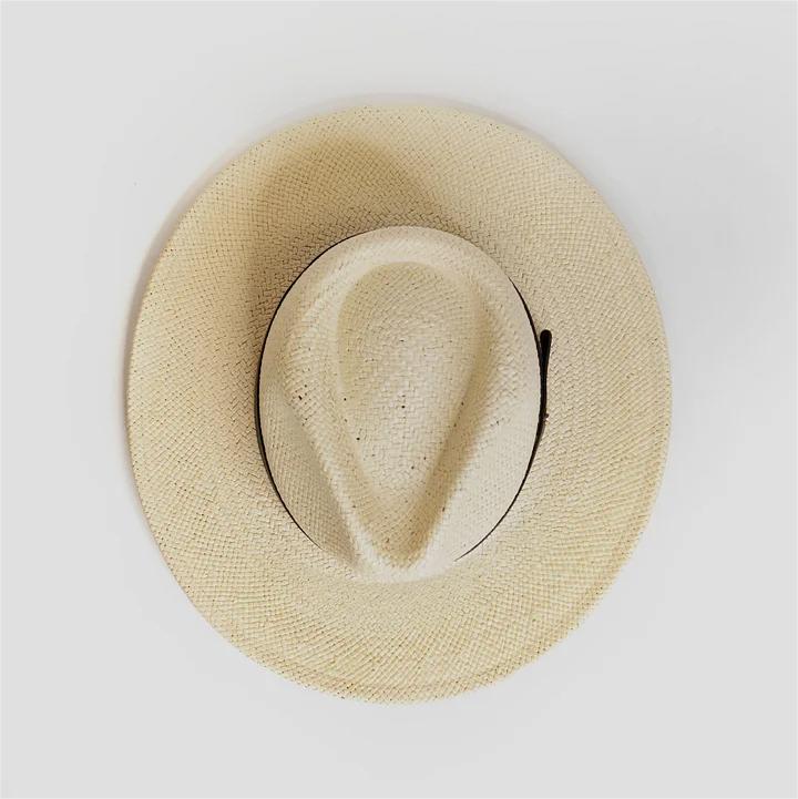 Geoffery Straw Fedora Hat – Natural