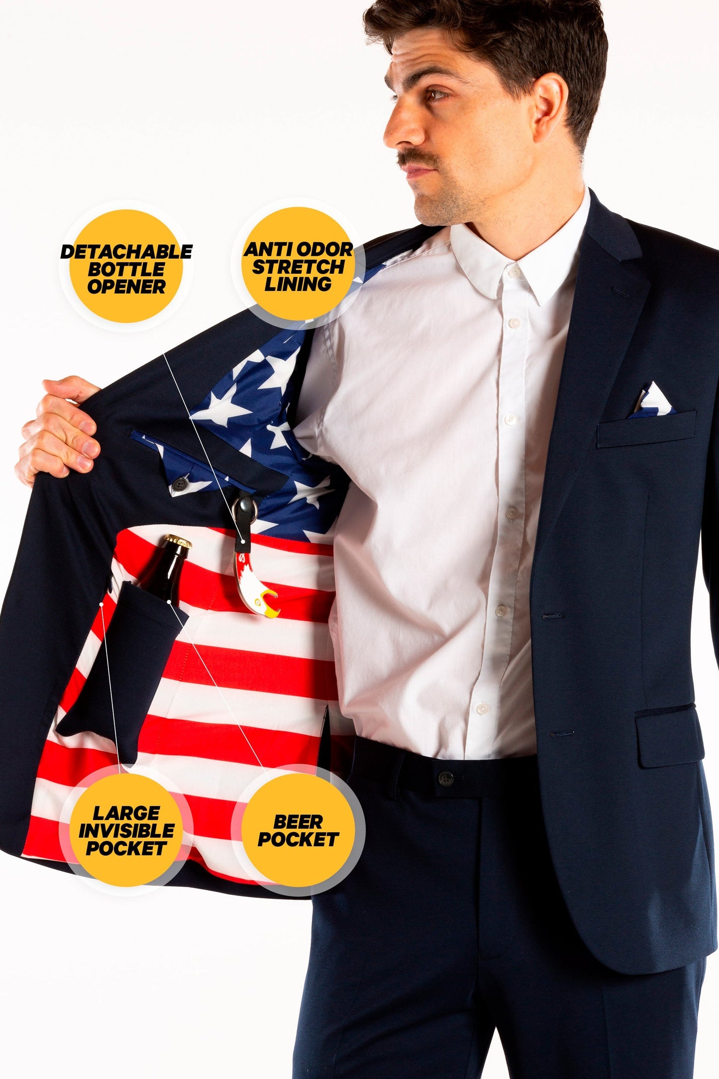 The Alpha | American Flag Ultimate Suit Jacket size 40