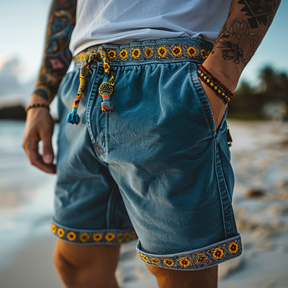 Retro Holiday Beach Shorts