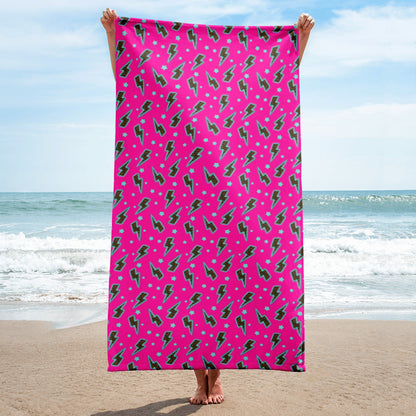 Leopard Lightning Beach Towel