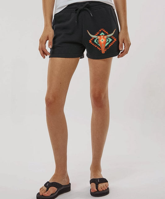 Aztec Skull Shorts