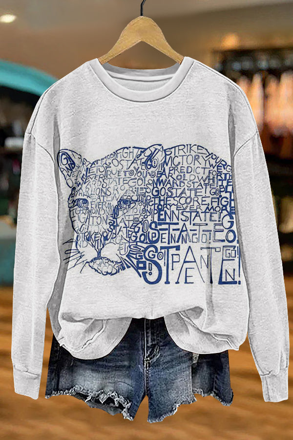 Cozy Gameday Penn State Print Sweatshirt