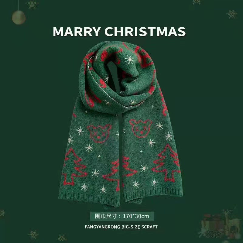 Unisex Santa Claus Knitted Scarf