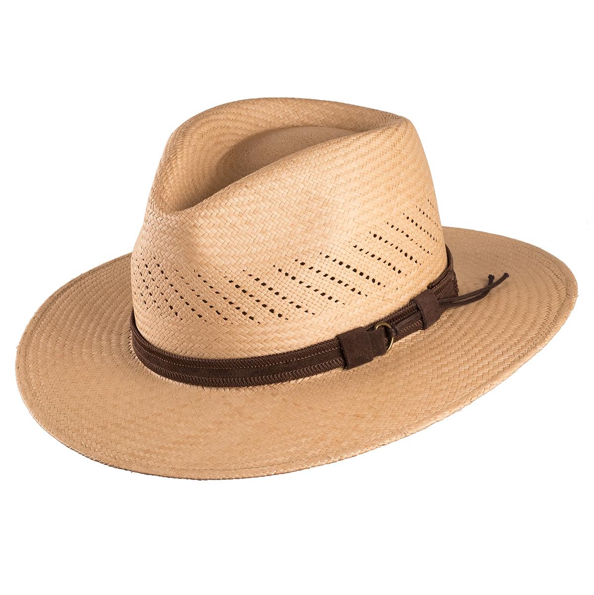 Riobam AIR PANAMA HAT-Paja Toquilla-brown [Fast shipping and box packing]