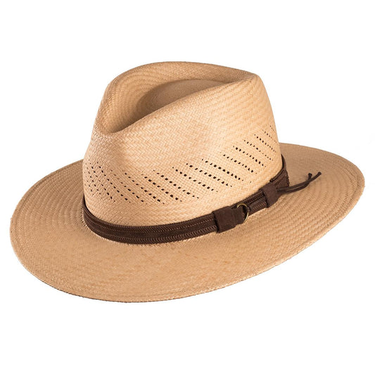 Riobam AIR PANAMA HAT-Paja Toquilla-brown [Fast shipping and box packing]