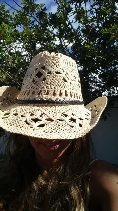 Boho cowboy hats for women, bohemian cowgirl straw hat, stetson western hats, kekugi