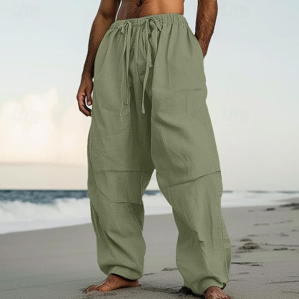 Outdoor Trend Casual Beach Straight Leg Pants Vegan Comfortable Everyday Pants