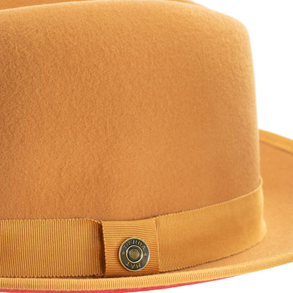 Classic Center-creased Fedora-King (Canary Yellow)