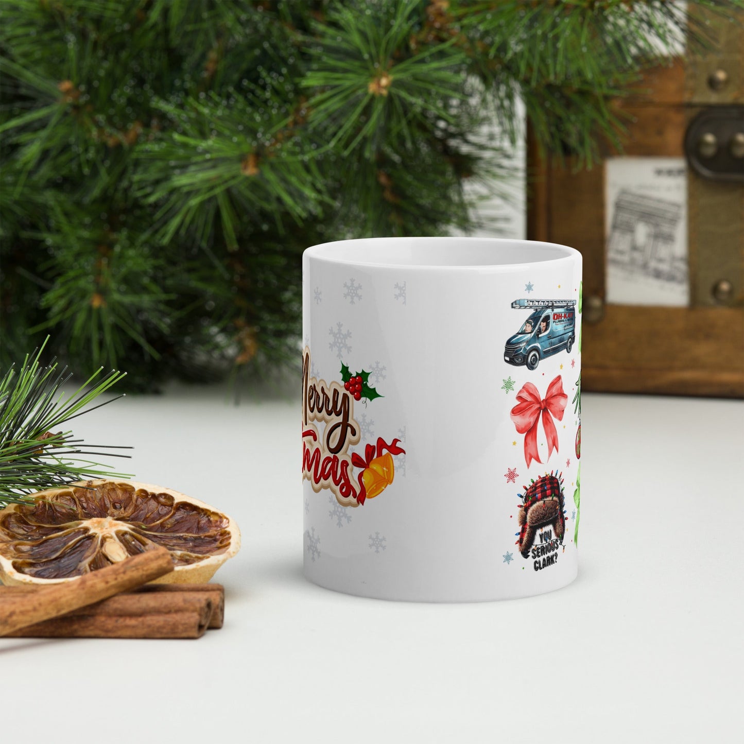 Merry Christmas White Glossy Mug