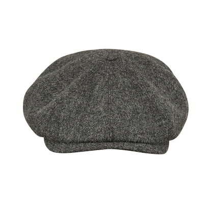 PEAKED CAPS Genuine Scottish Harris Tweed 8 Panels Man Cap MID GRAY