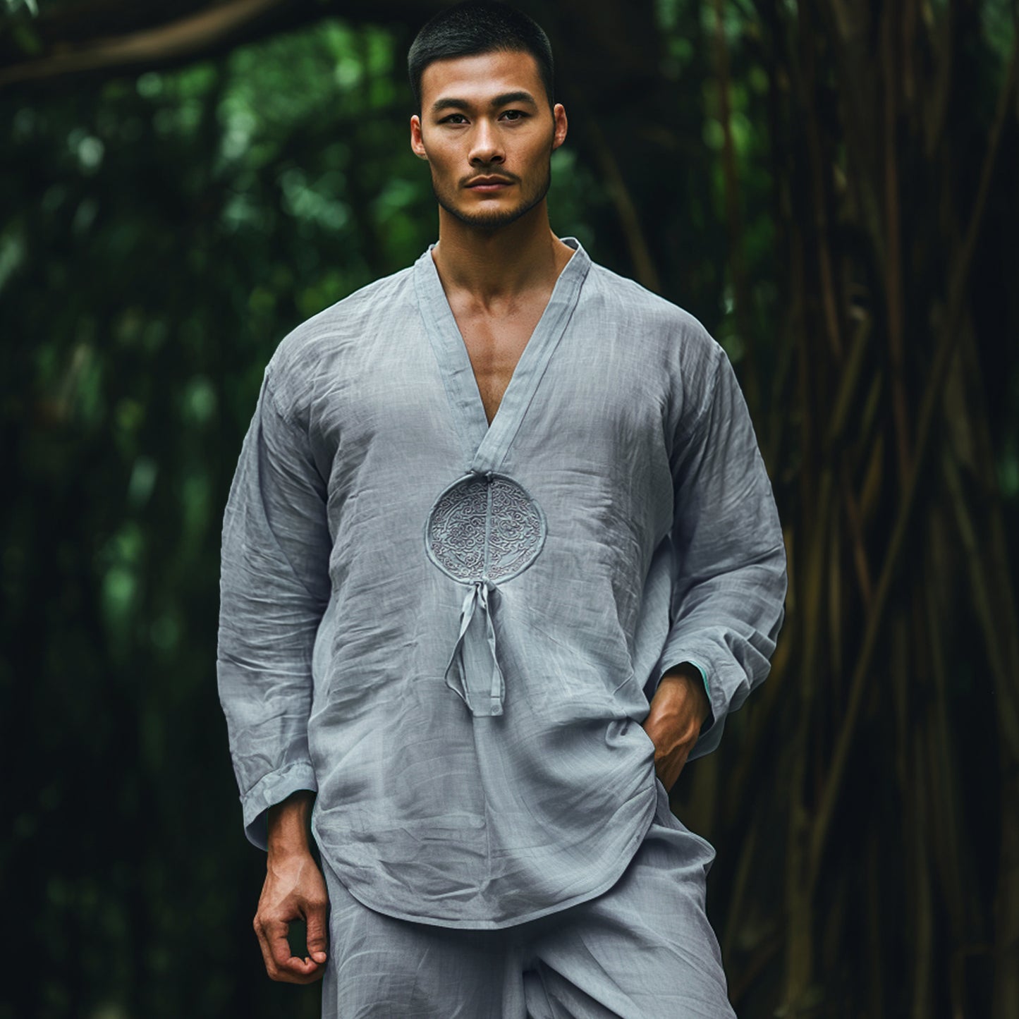 Men's Ethnic Light Casual Linen Shirt