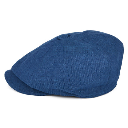 Tienda Hats Alfie Irish Linen Newsboy Cap - Blue