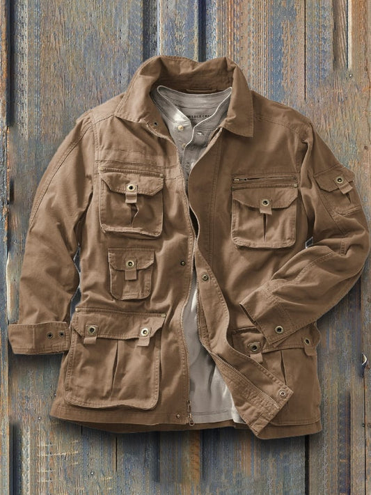 multi-pocket classic barn jacket