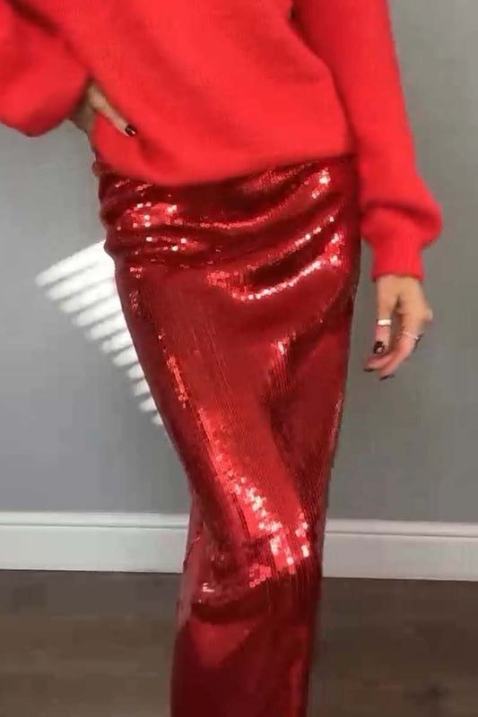 Women's fashion sequin skirt