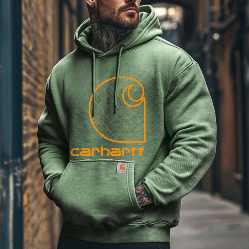 Men's Vintage Outdoor Print Hoodie Streetwear