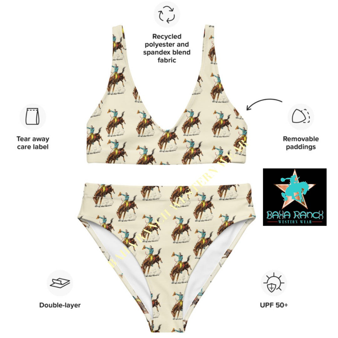 Yeehaw Vintage Rodeo Cowboy Bikini