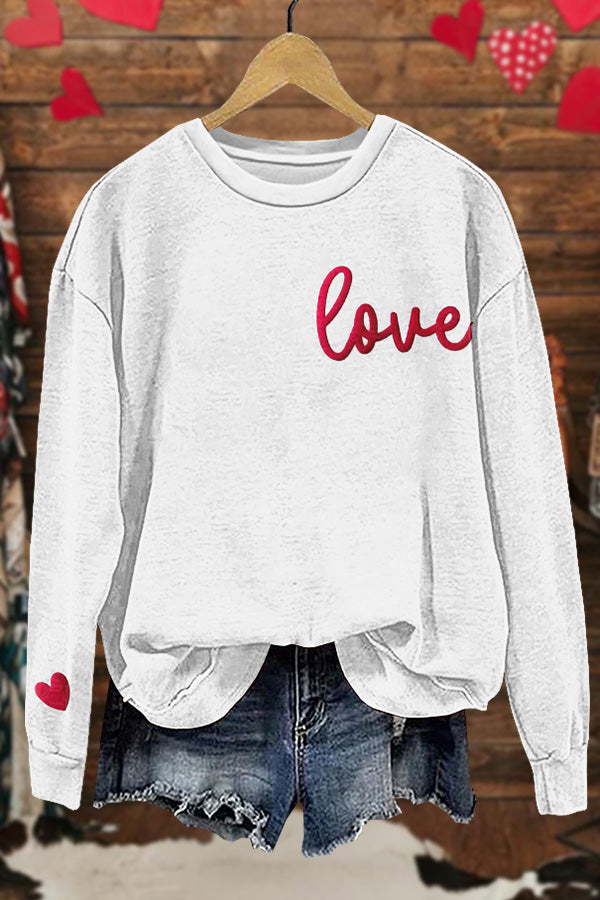 Unique Valentine's Day Print Sweatshirt