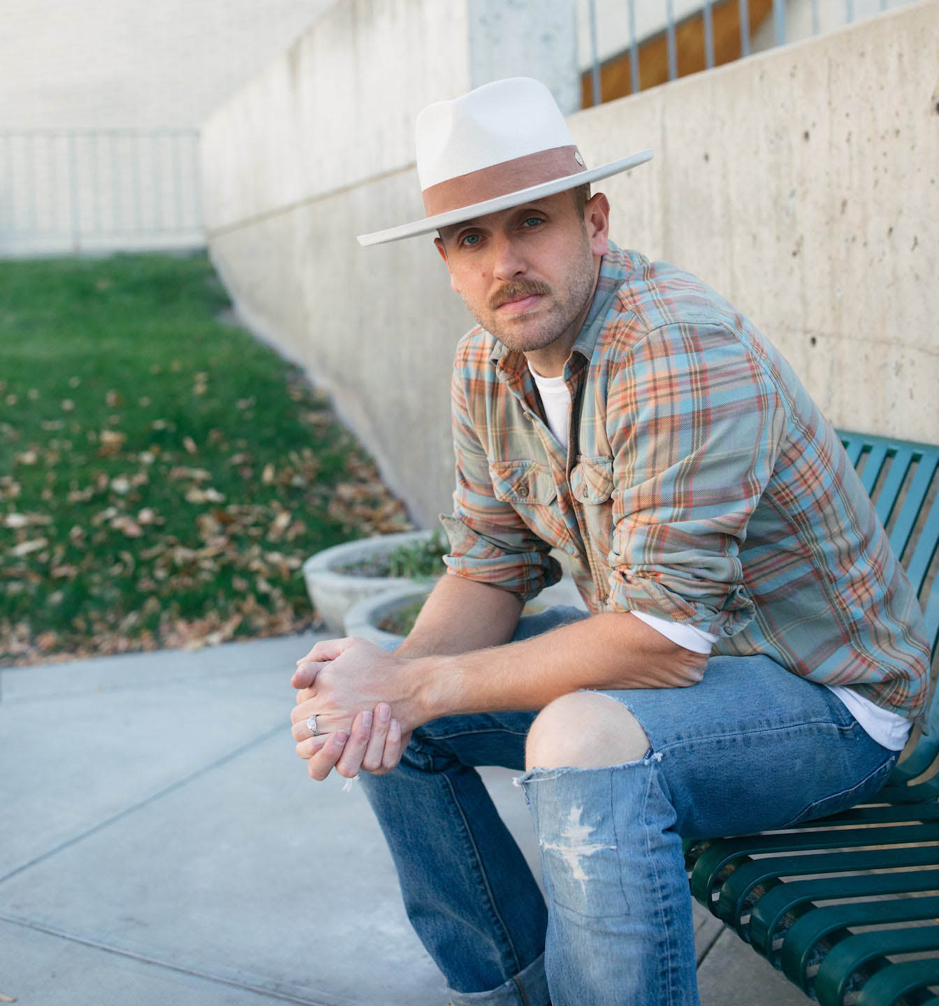 ECHO PARK FEDORA HAT C IVORY