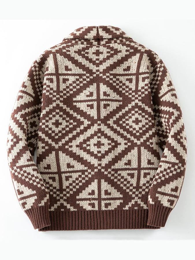 Men's Vintage Knitted Sweater Jacket