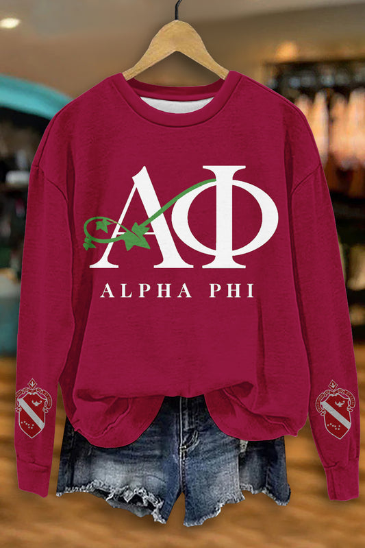 Classic Alpha Phi Print Sweatshirt