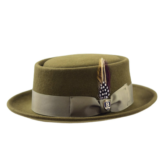 Tienda Timeless Classic Wool Pork Pie - Olive Green