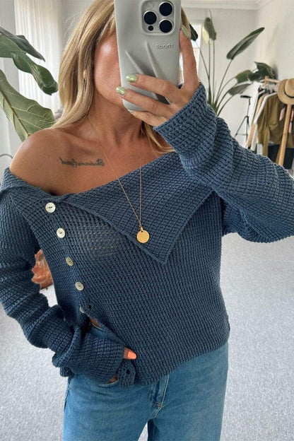 Women's Casual Off-shoulder Knitted Top