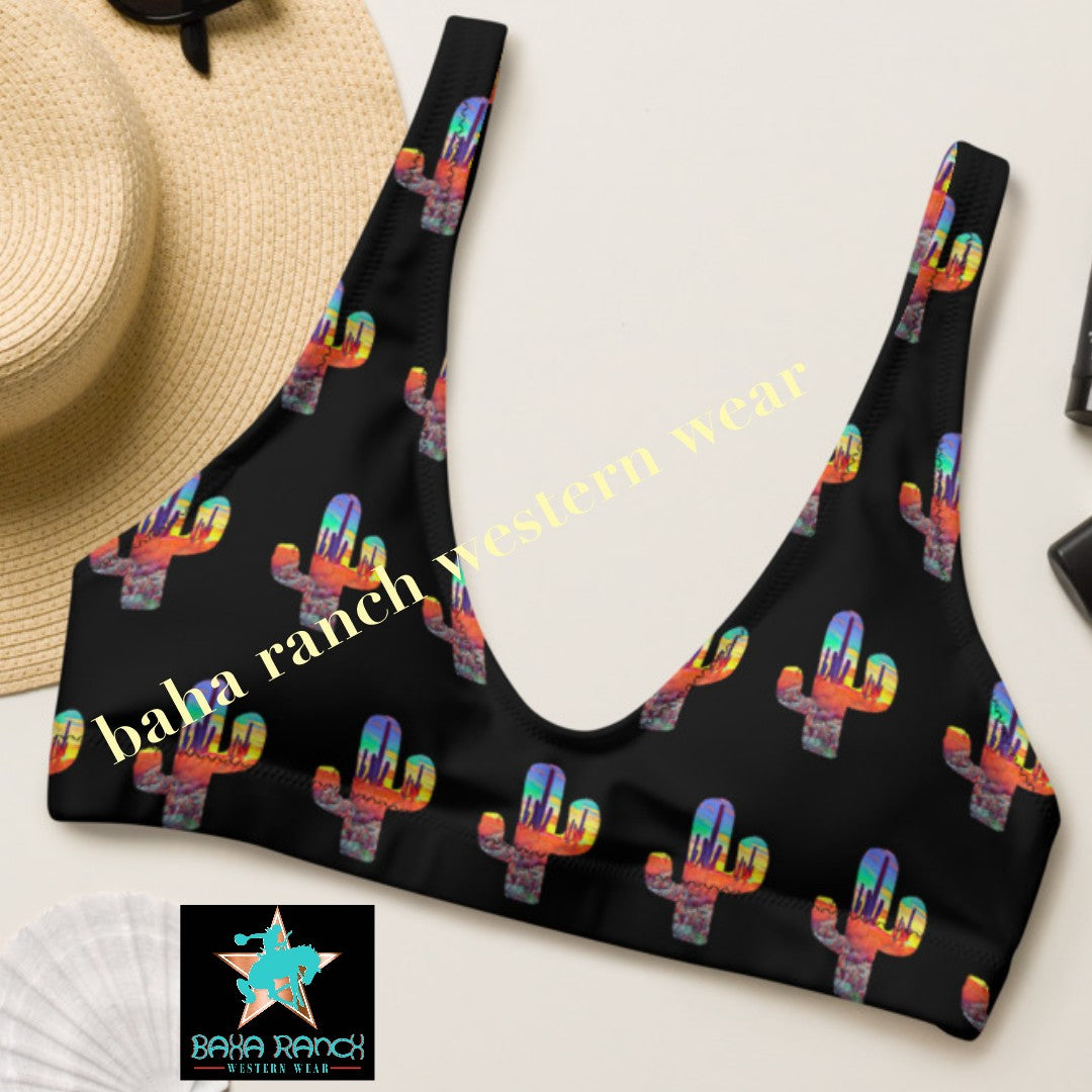 Ready To Ship Yeehaw Sunset Desert Bikini Top Medium