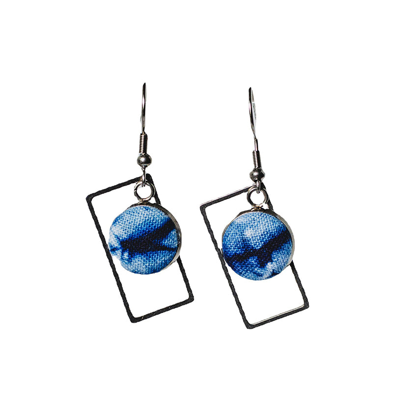 Retro Handmade Tie-dye Geometric Earrings