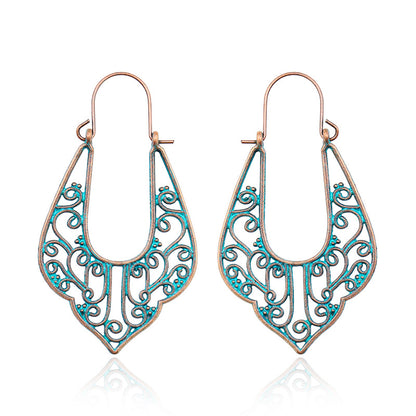 Women's Bohemian Court Hollow U-shaped Earrings