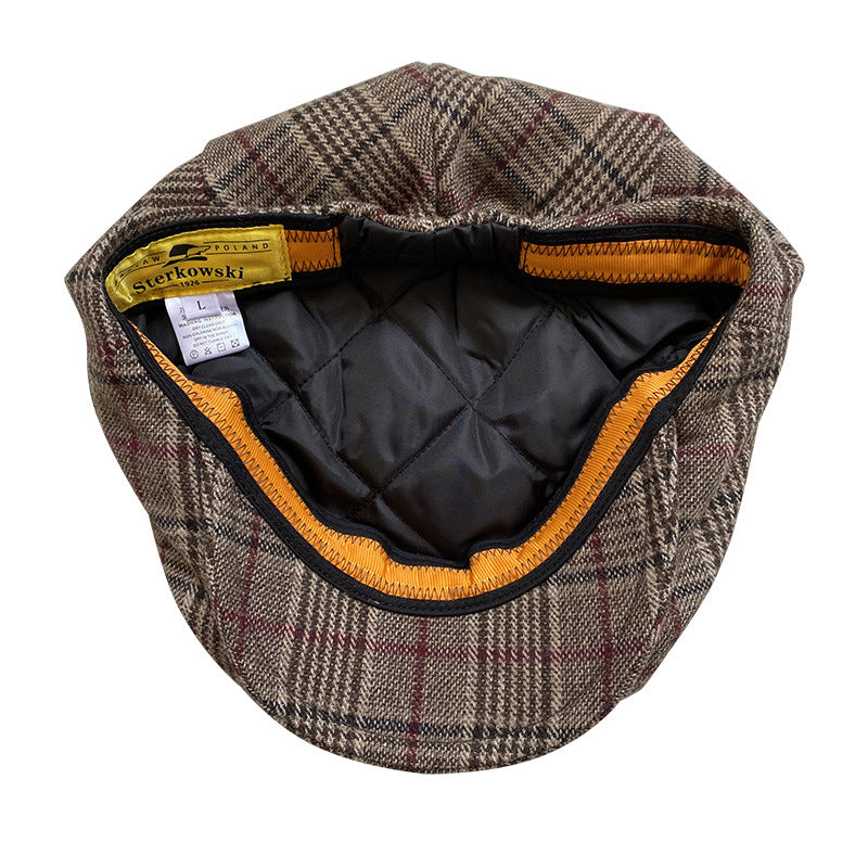 THE PEAKED Marl Flat Hat Silas-Harris Tweed