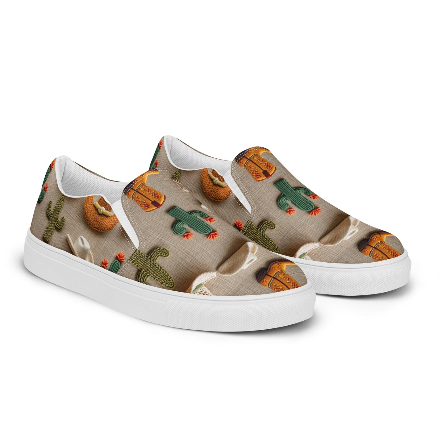 Cactus Boots Hats Women__ Slip-on Canvas Shoes