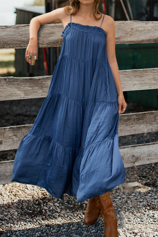 Dreamy Flowing Suspender Maxi Dress