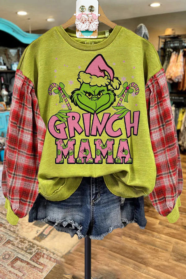 Classic Grinch Christmas Contrasting Sweatshirt