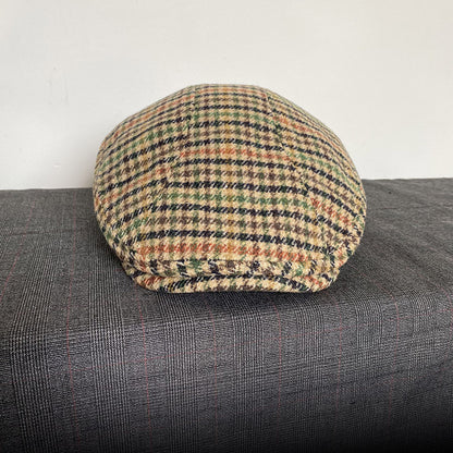 THE PEAKED Marl Flat Hat Barbour-Harris Tweed