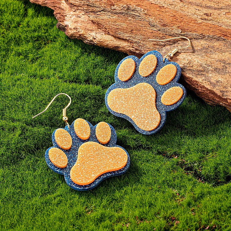 Cute Tiger Paw Gameday Earrings