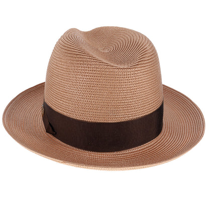 Classic Blue Straw Fedora Hat