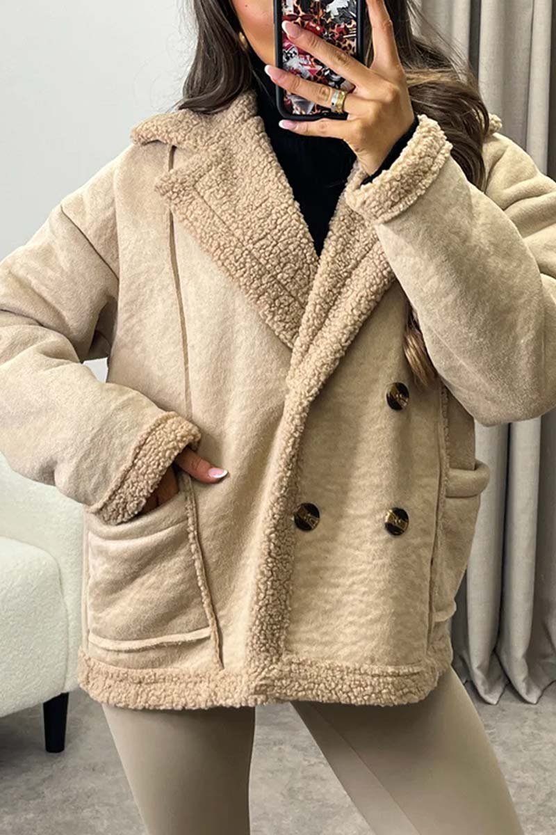 Women's casual sherpa loose Coat