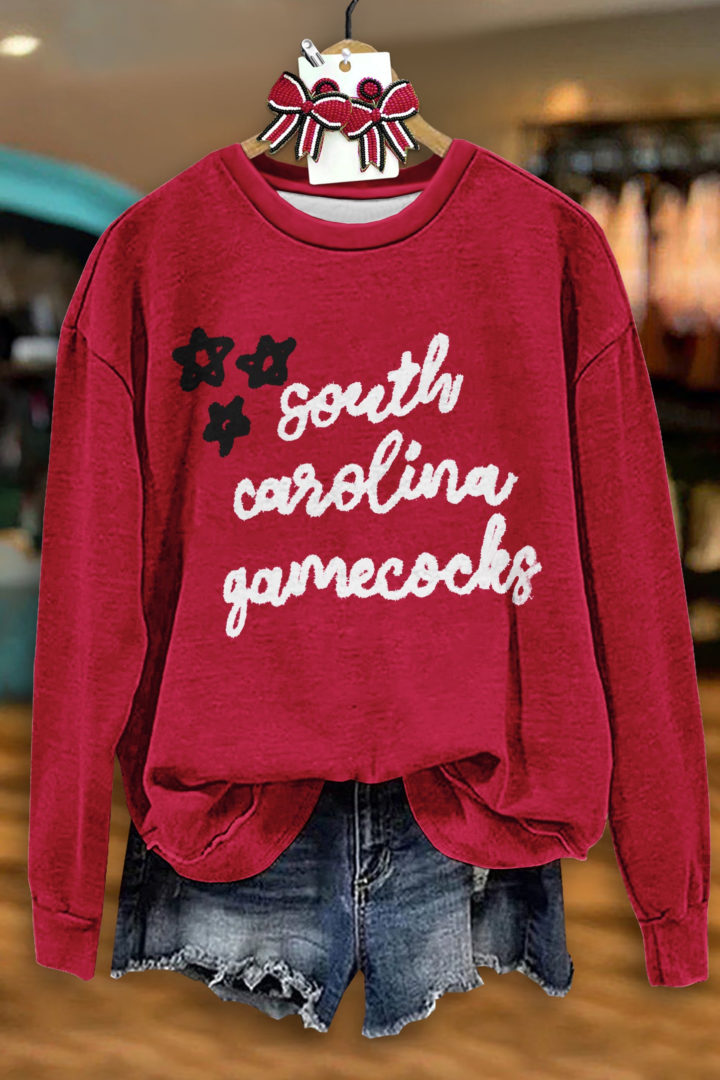 Casual South Carolina Gamecocks Print Sweatshirt