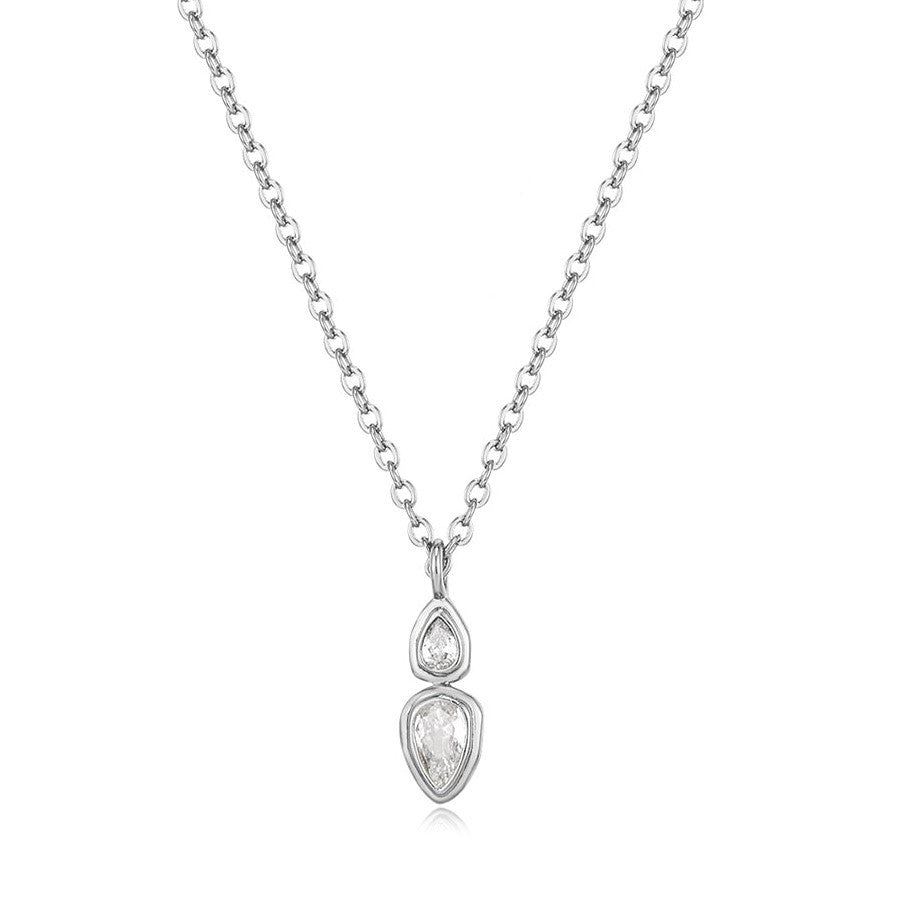 Women's Zircon Oval Round Pendant Necklace