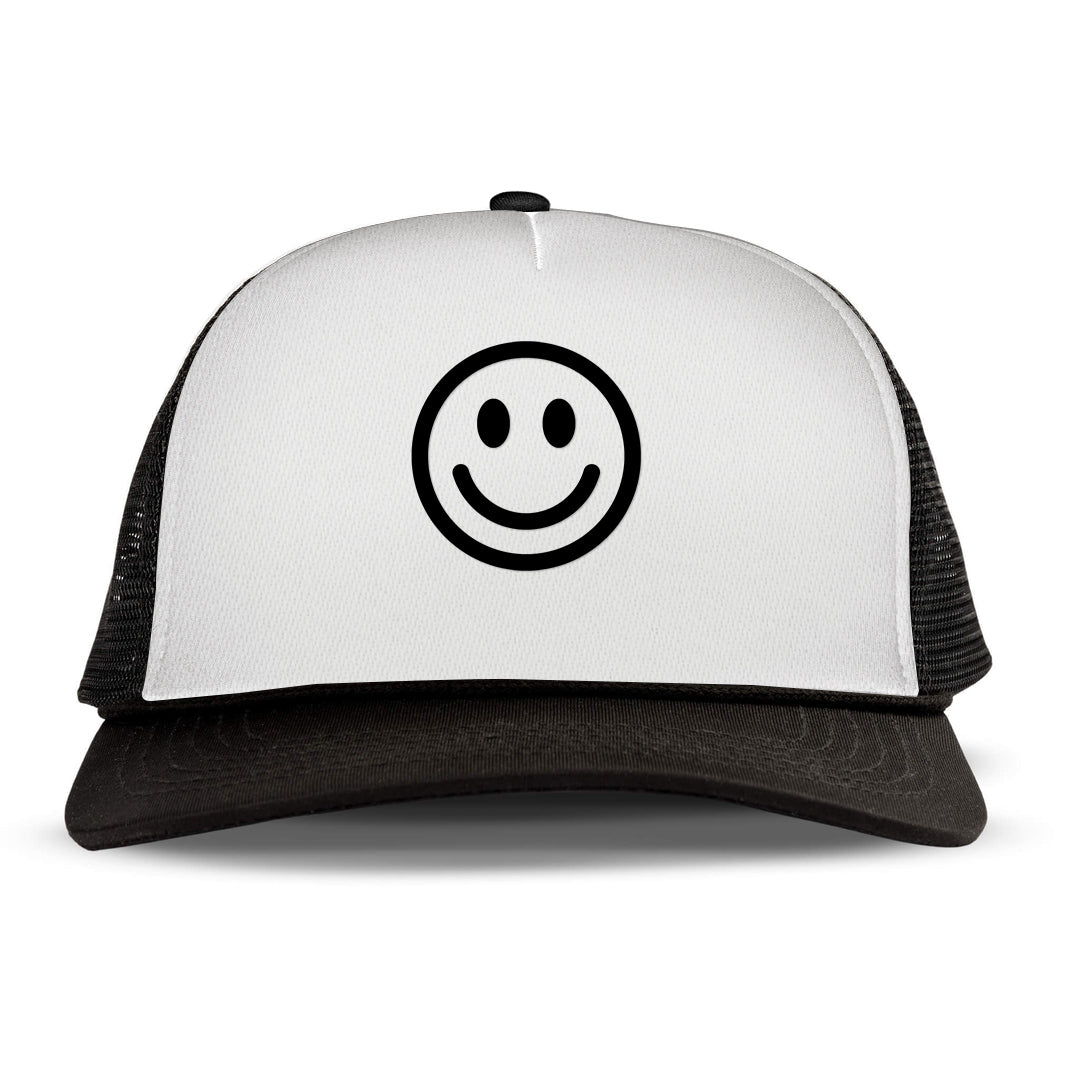 Smile Face Printed Trucker Hat