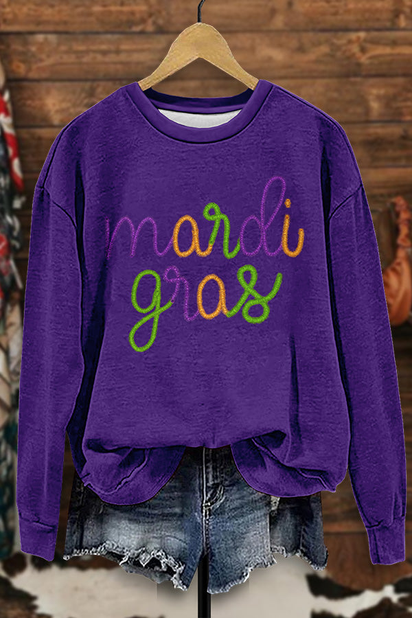 Retro Mardi Gras Sweatshirt