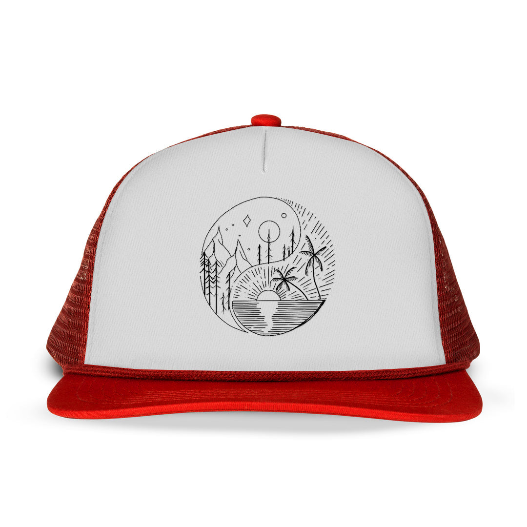 Eight trigram Printed Trucker Hat