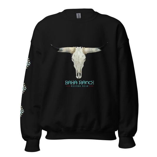 White Bull Skull Unisex Sweatshirt