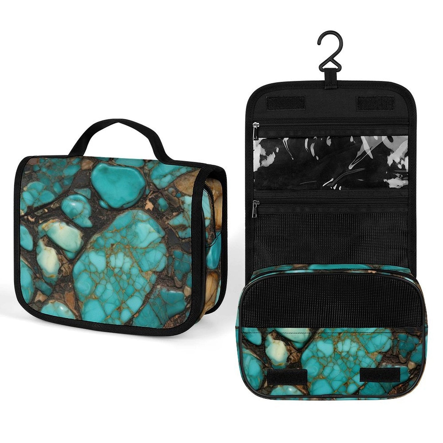 All Turquoise Western Toiletry Travel Bag