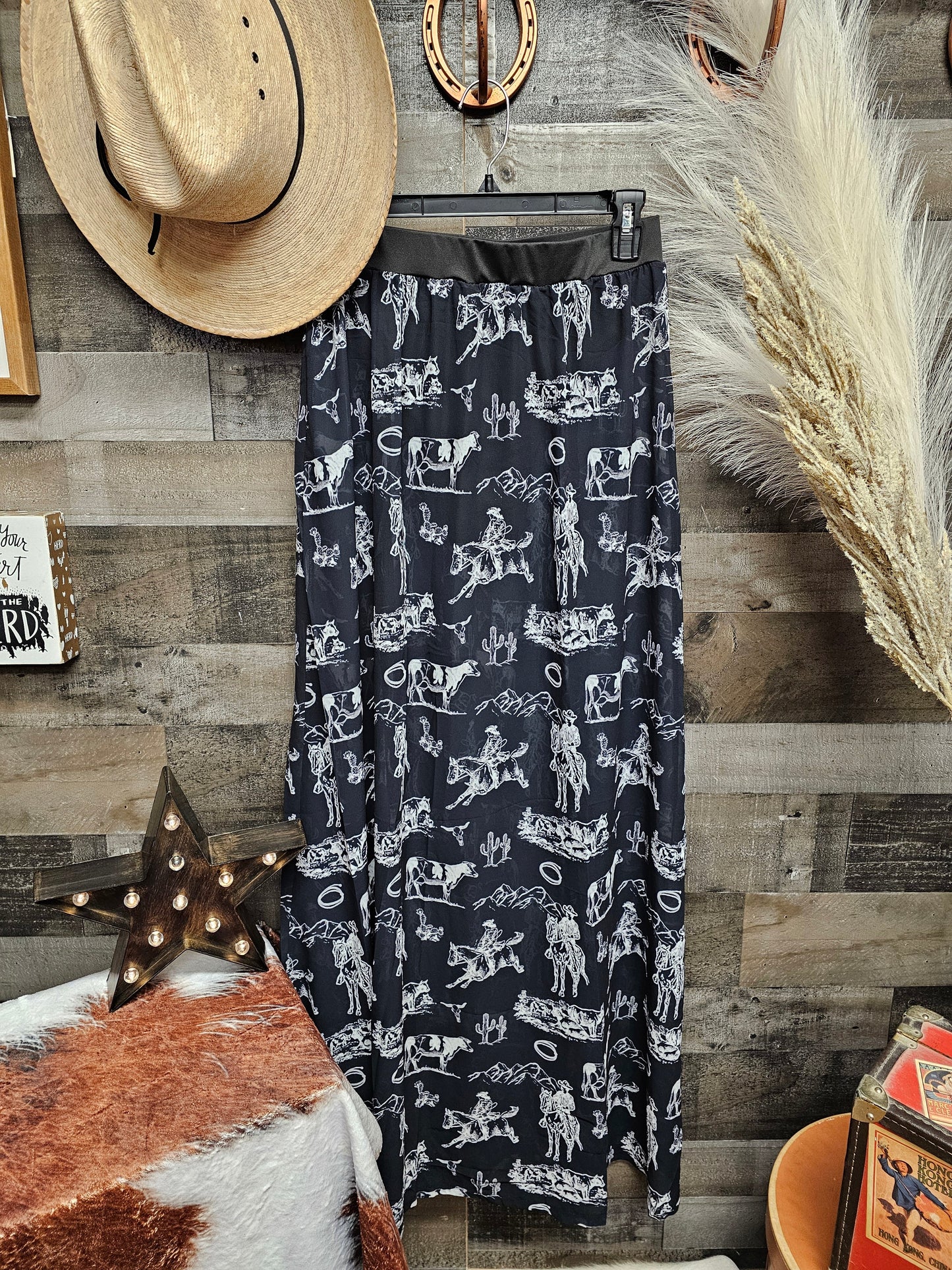 Ranch Life High Slit Long Beach Skirt