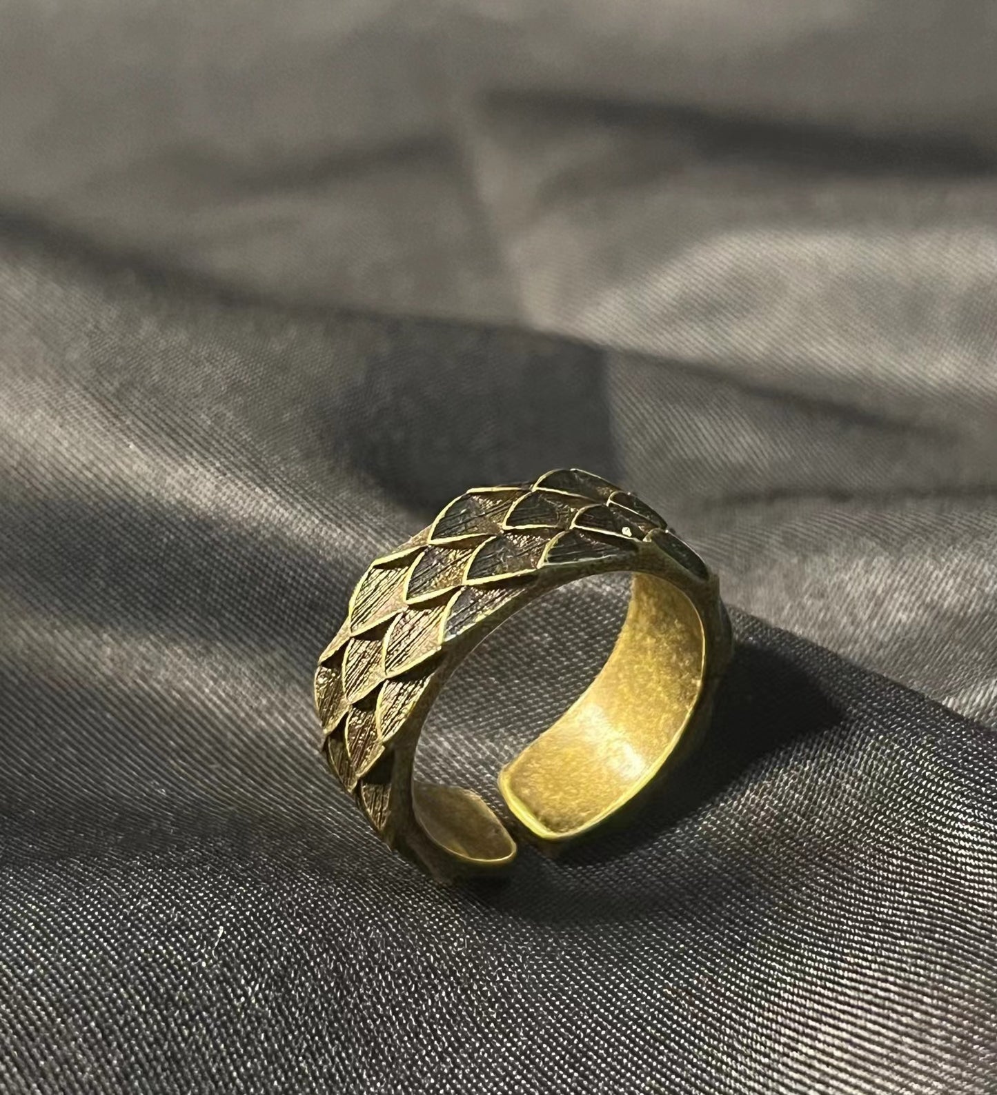 Women's Retro Ethnic Style Dragon Scale Adjustable Ring