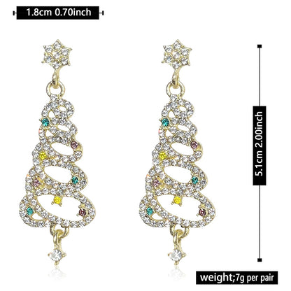 Sparkling Christmas Tree Earrings